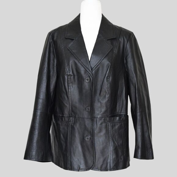 LANE BRYANT Women's Genuine Leather Jacket Size 14/16 - Picture 1 of 8